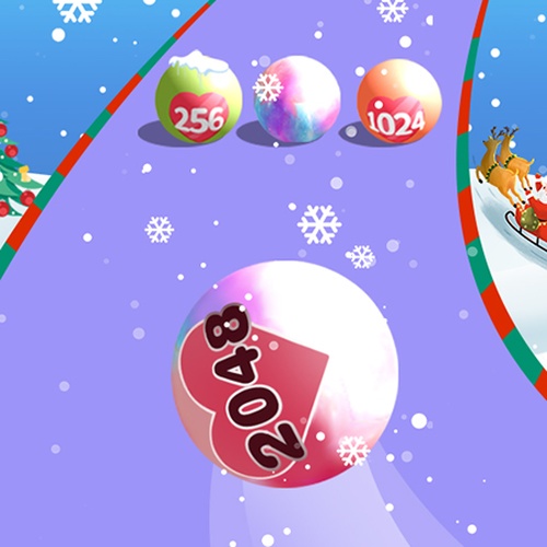 Xmas Merge 2048 Ball Puzzle Game