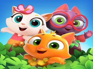 Match 3 Space Tropicats Online Puzzle Game