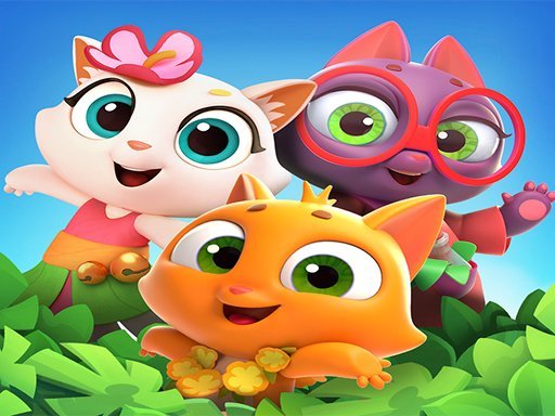 Match 3 Space Tropicats Online Puzzle Game