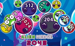 Alien Merge 2048 Puzzle
