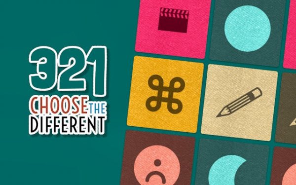 321 Choose the Different - Spot the Odd One Out Puzzle Game