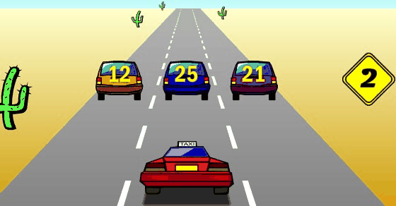 Crazy Taxi M-12 Math Game